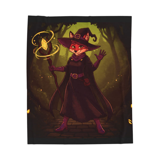 Halloween Agent Quacks Series Velveteen Plush Blanket - Witch Vixx Design