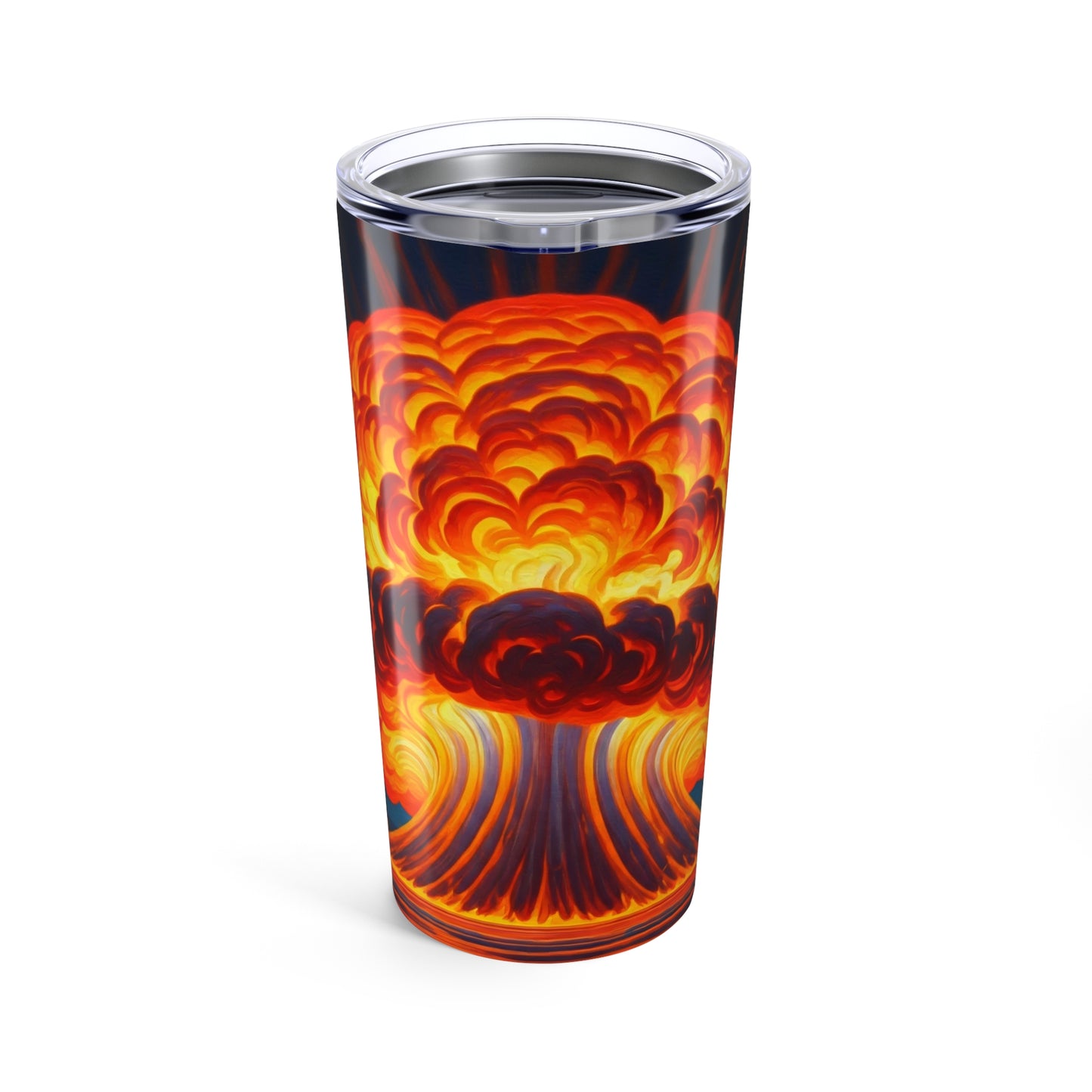 Bold Explosion Tumbler, 20oz Travel Mug, Vibrant Coffee Cup, Gift for Gamers, Unique Eco-Friendly Drinkware