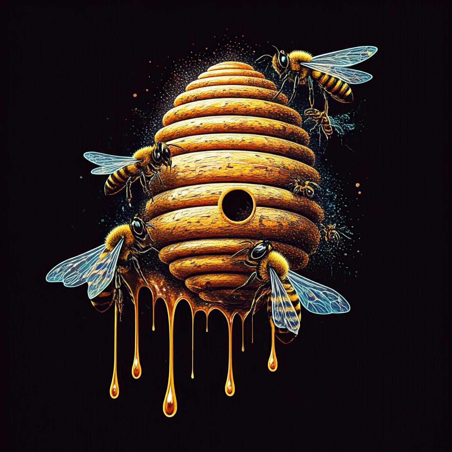 Abstract Honeybee Art