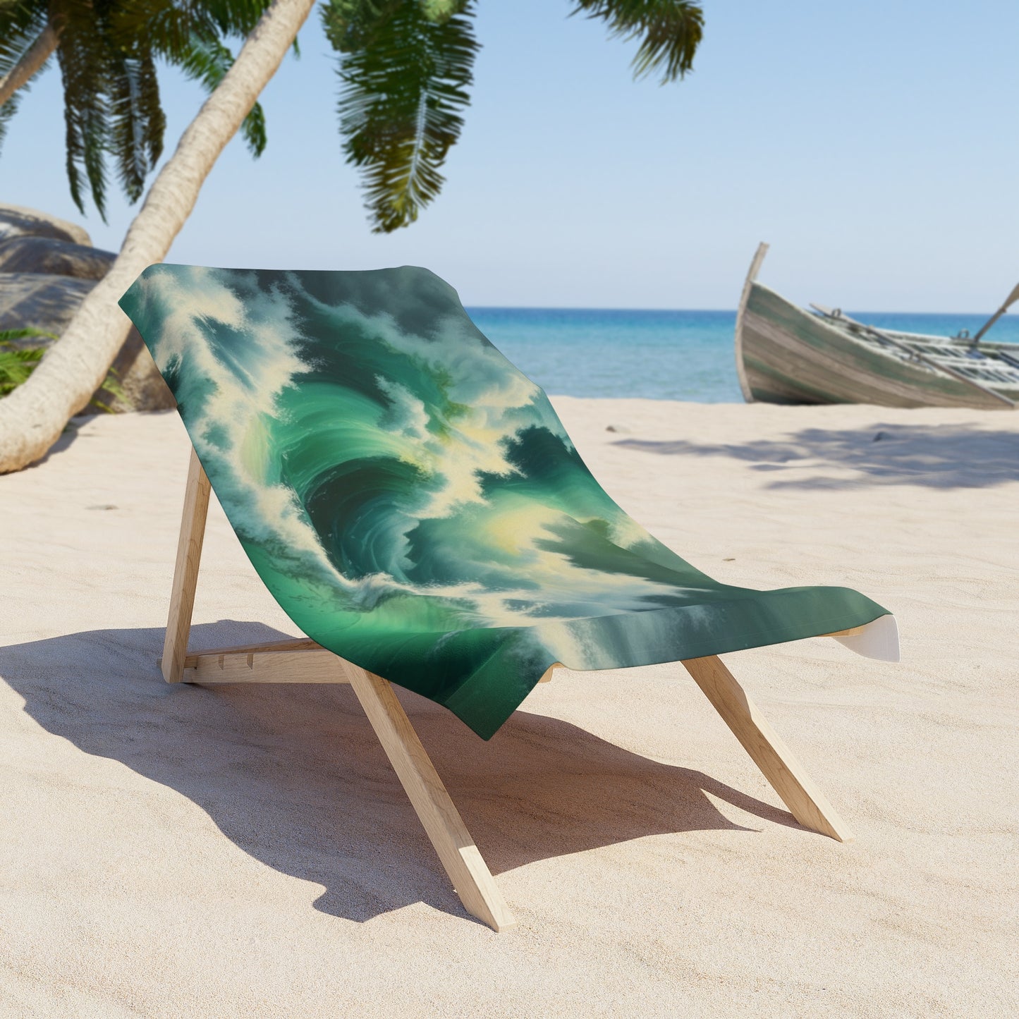 Crashing Waves Beach Towel