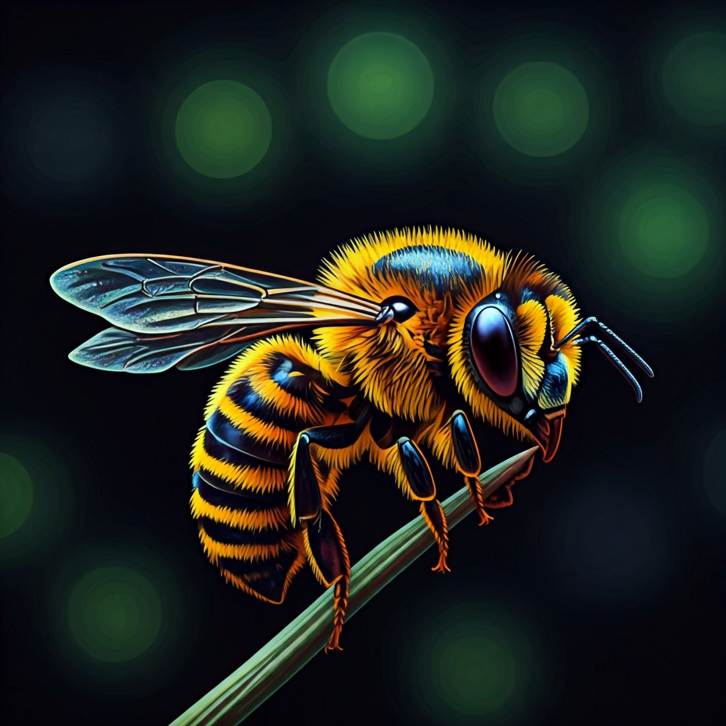 Vibrant Bee Art