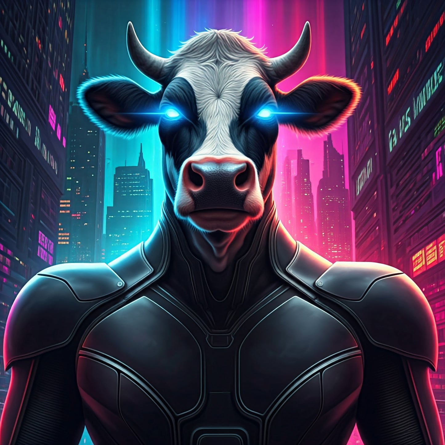 Superhero Cow Art Collection 7 Image Bundle