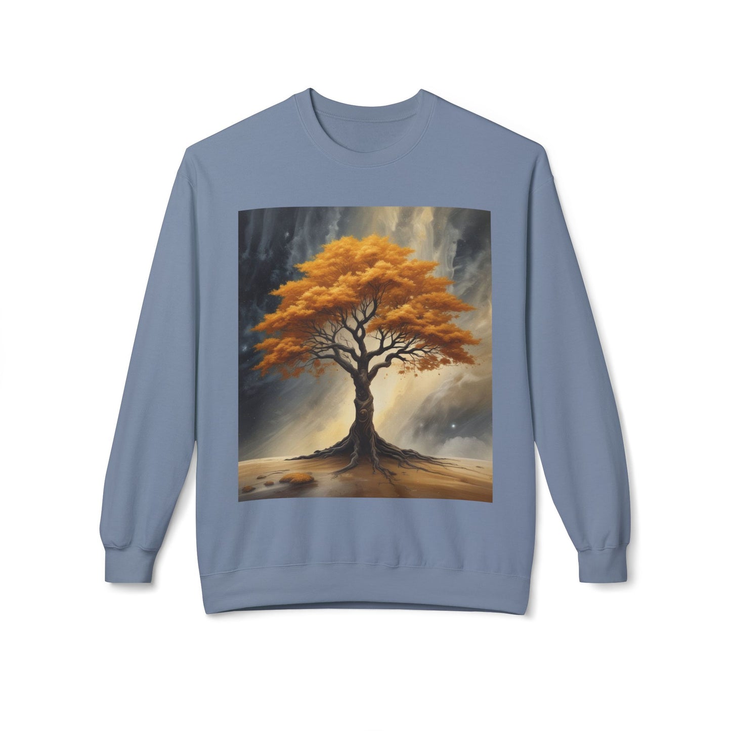 Autumn Tree Sweatshirt, Cozy Fall Apparel, Unisex Crewneck, Nature Lover Gift, Thanksgiving Outfit, Artistic Fleece Sweatshirt
