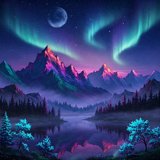 Northern lights Landscapes pack of 5