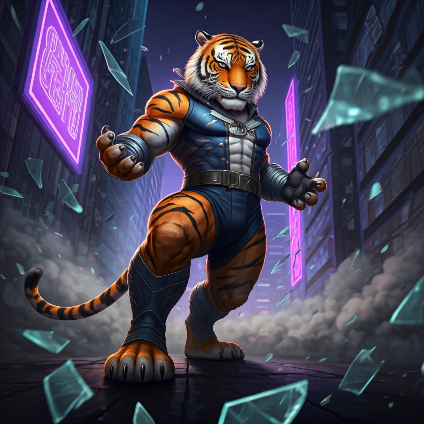 Tiger Superhero Art