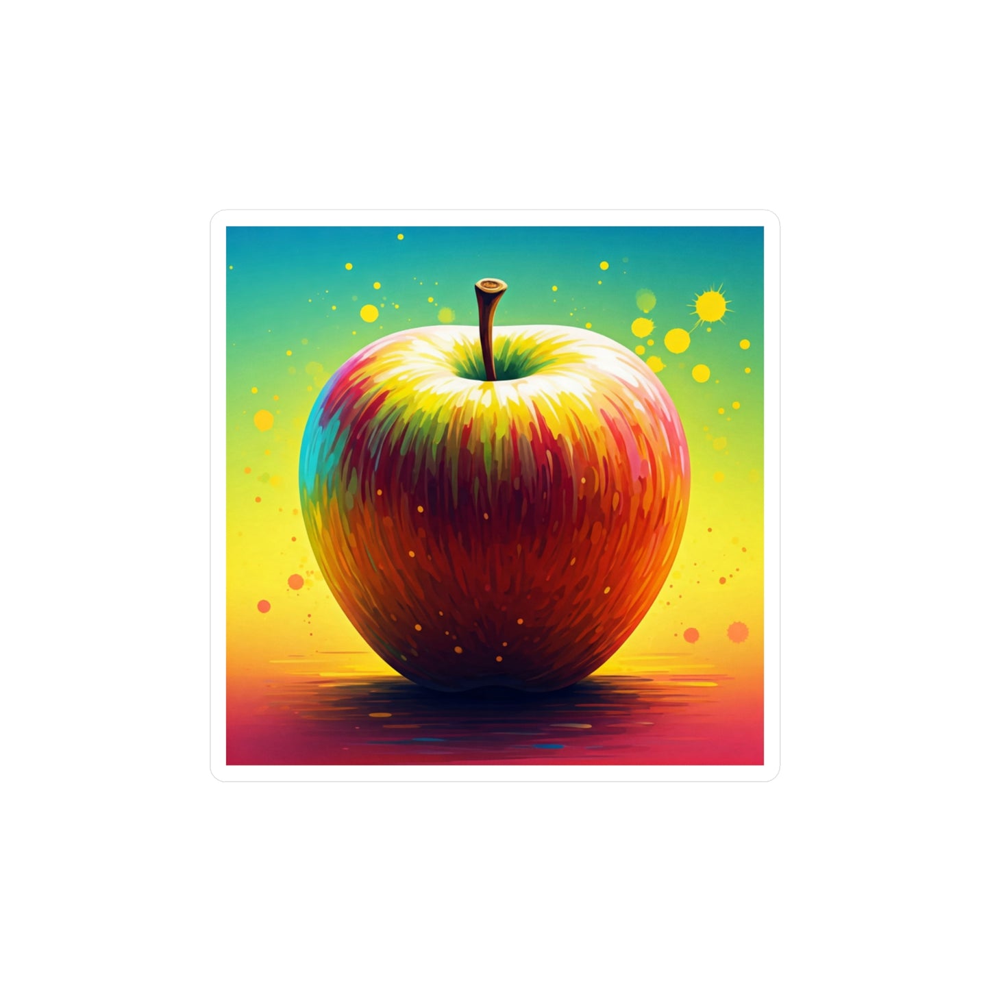 Vibrant Apple Kiss-Cut Vinyl Decals