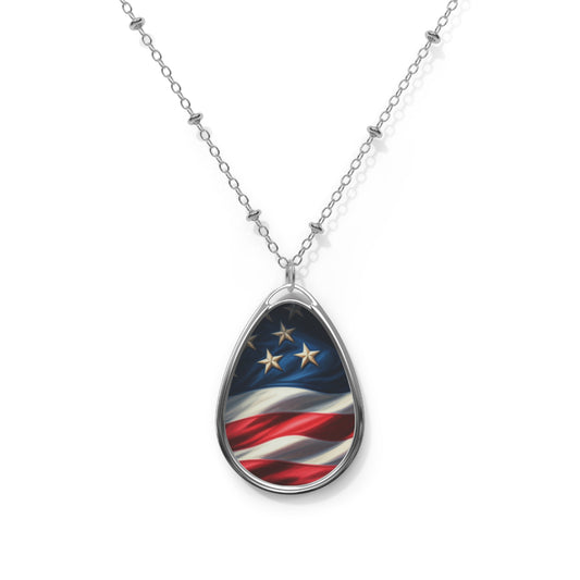Patriotic Oval Necklace