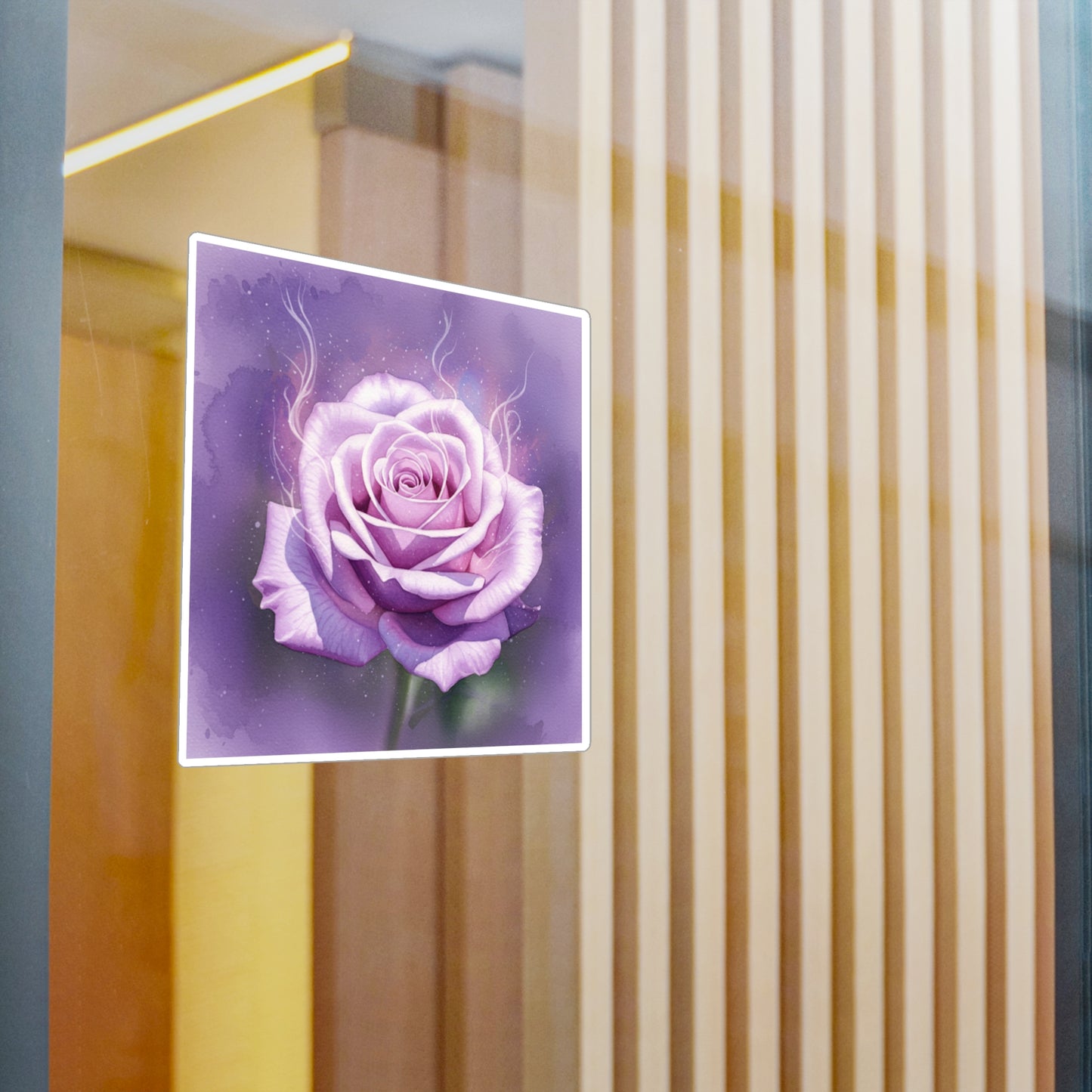 Purple Rose Kiss-Cut Vinyl Decals