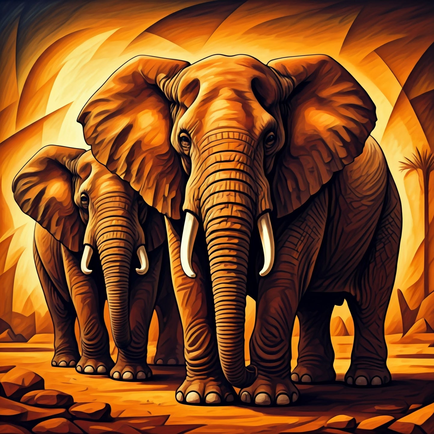 Elephant Art collection of 14