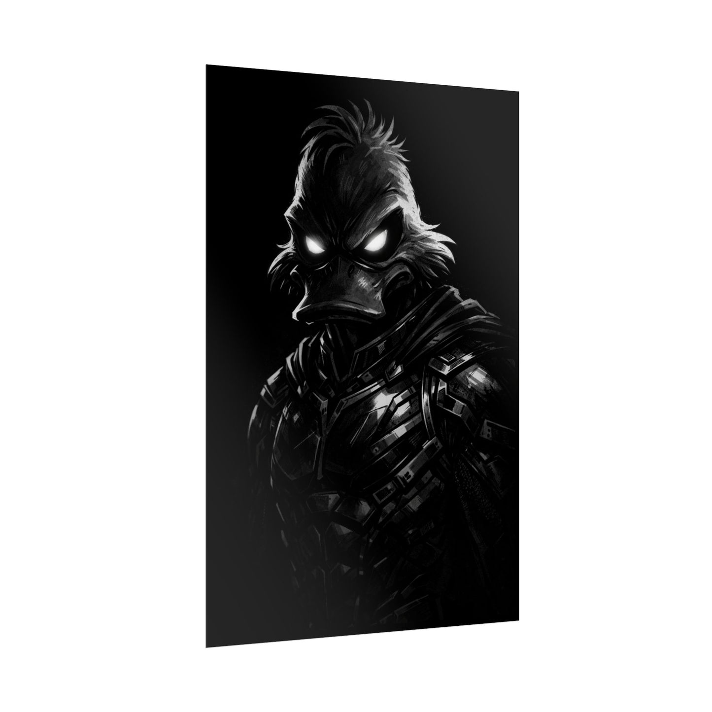 Agent Quacks Shadow Portrait Rolled Poster – Dark Cinematic Wall Art