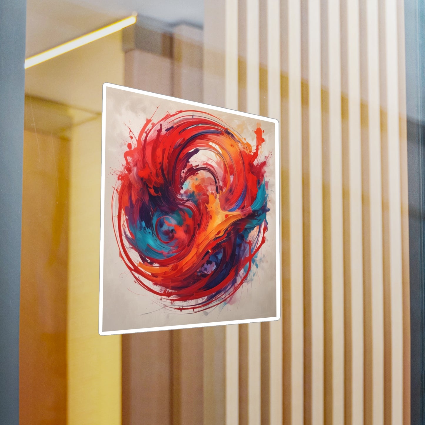 Abstract Swirl Painting Kiss-Cut Vinyl Decals
