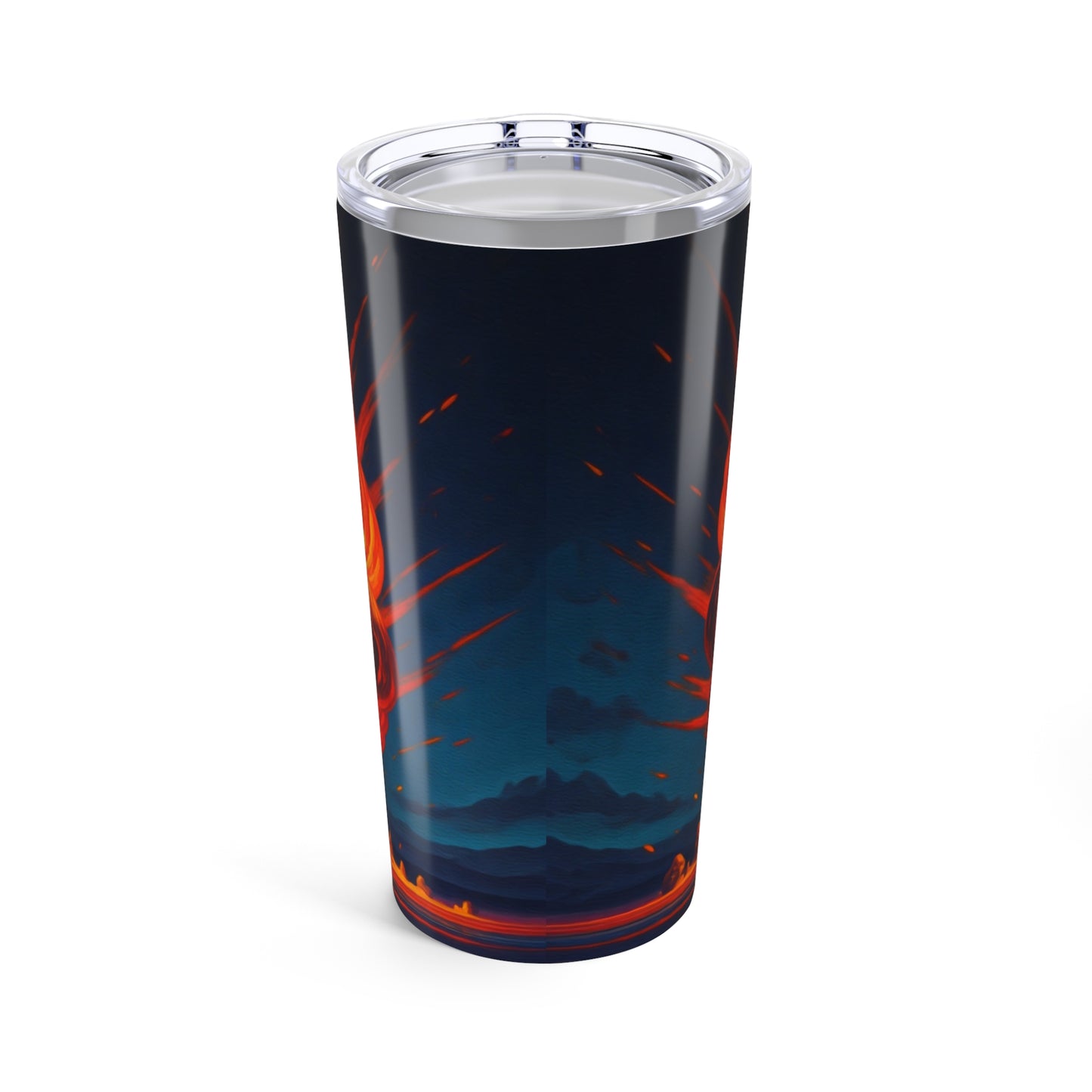 Bold Explosion Tumbler, 20oz Travel Mug, Vibrant Coffee Cup, Gift for Gamers, Unique Eco-Friendly Drinkware