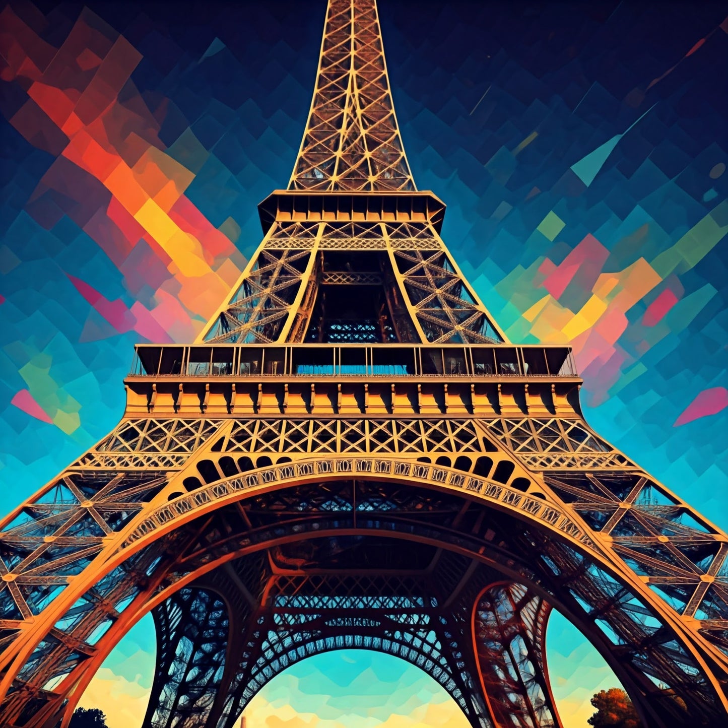 Eiffel Tower Painting Collection 16 Image Bundle