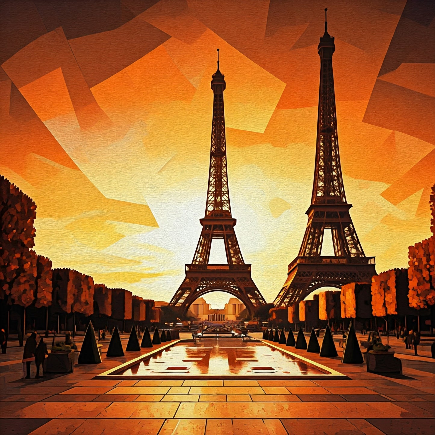 Eiffel Tower Painting Collection 16 Image Bundle