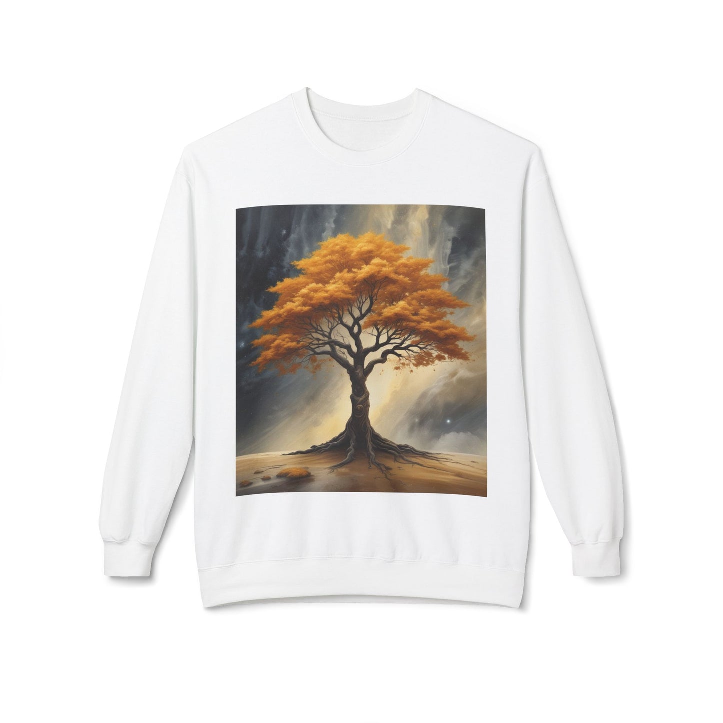 Autumn Tree Sweatshirt, Cozy Fall Apparel, Unisex Crewneck, Nature Lover Gift, Thanksgiving Outfit, Artistic Fleece Sweatshirt