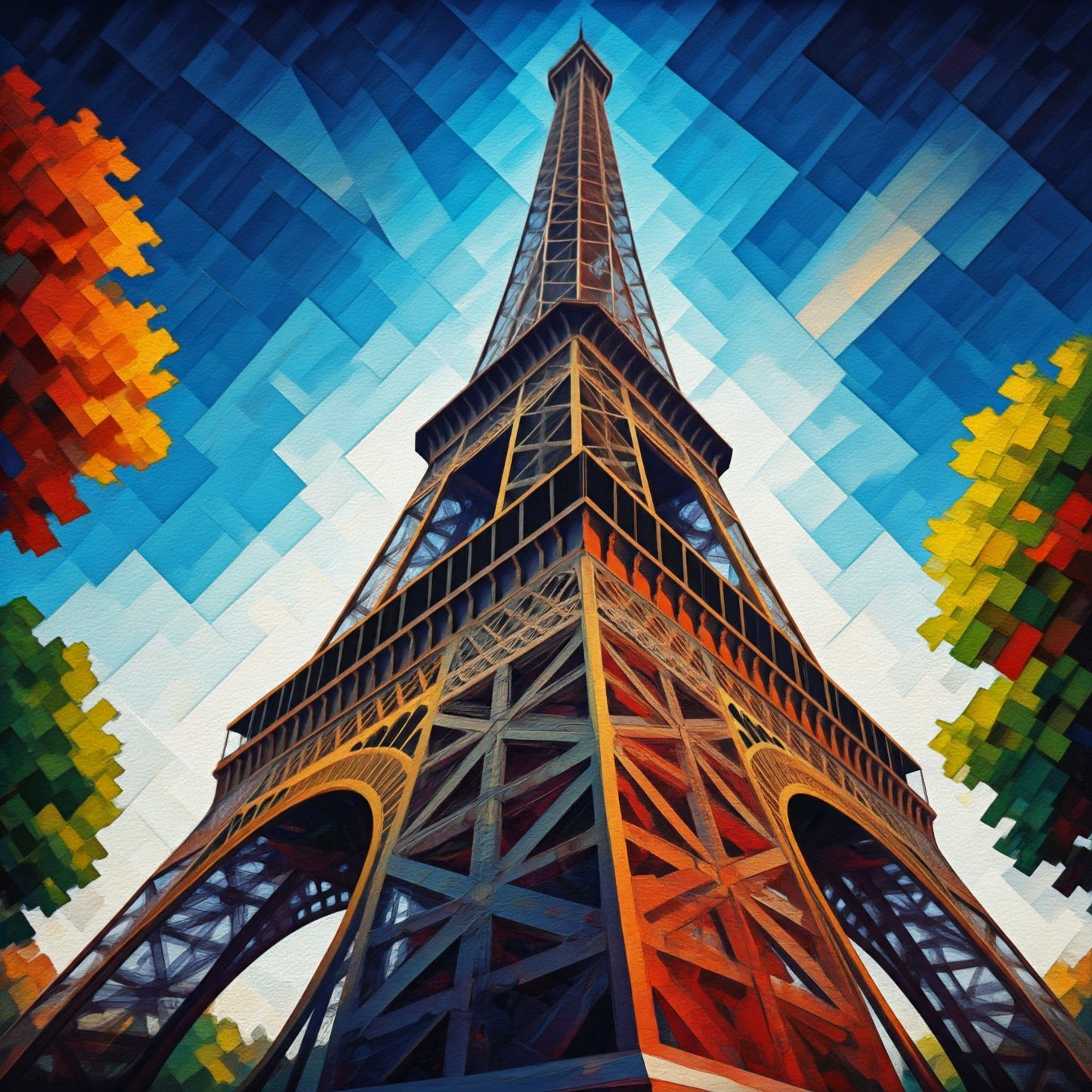 Eiffel Tower Painting Collection 16 Image Bundle