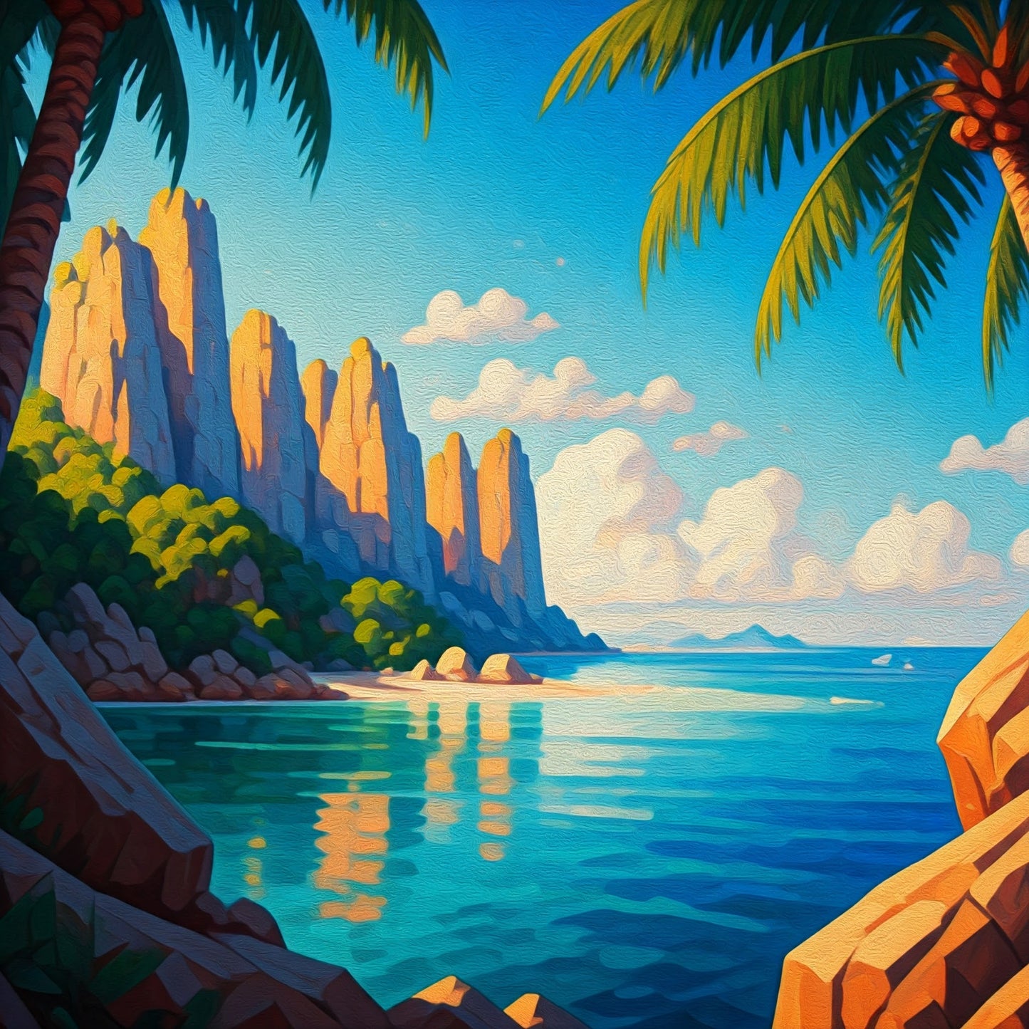 Tropical Island Painting Collection 15 Image Bundle