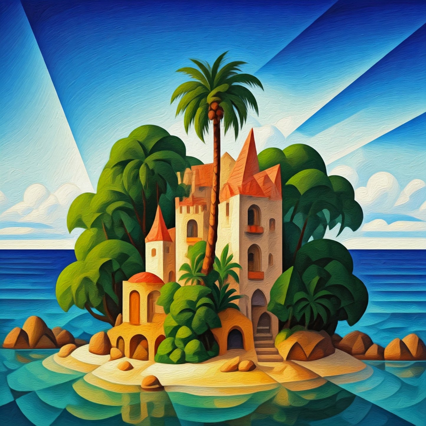 Tropical Island Painting Collection 15 Image Bundle