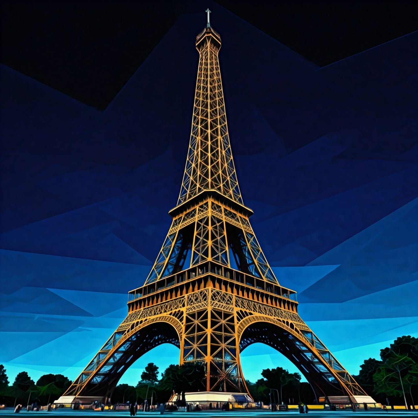 Eiffel Tower Painting Collection 16 Image Bundle