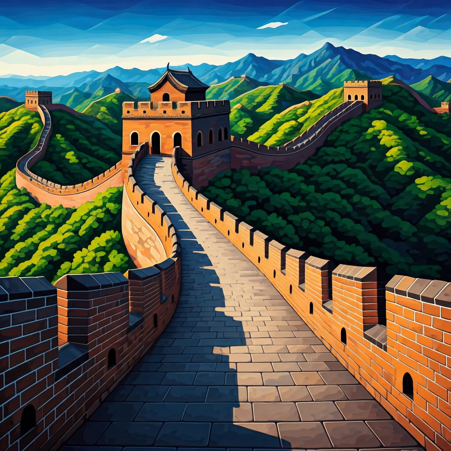 Great Wall of China Painting Collection 11 Image Bundle