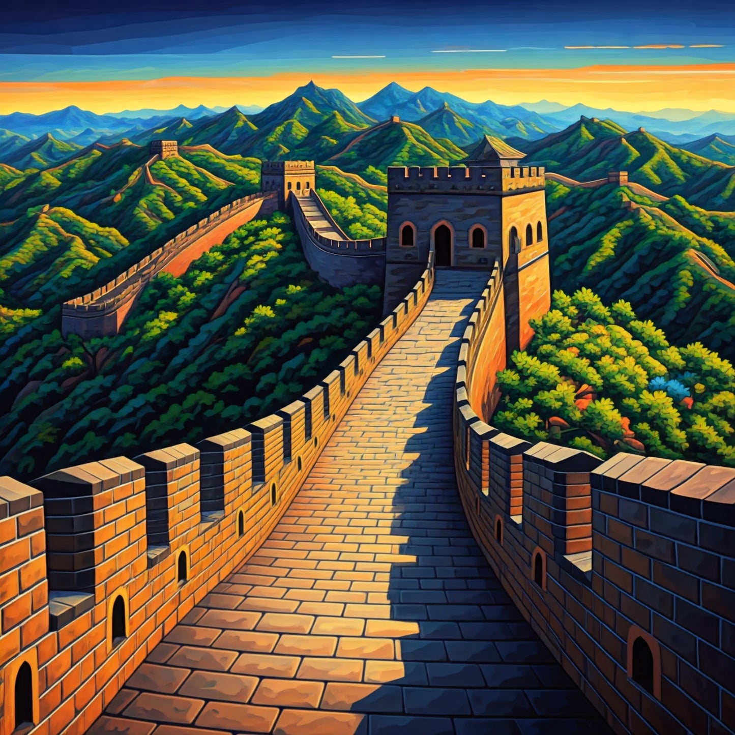 Great Wall of China Painting Collection 11 Image Bundle