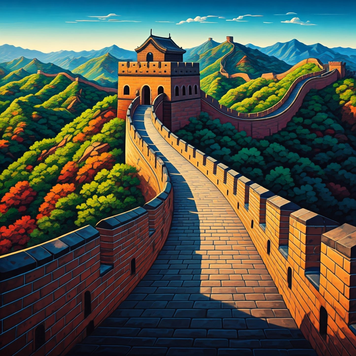 Great Wall of China Painting Collection 11 Image Bundle