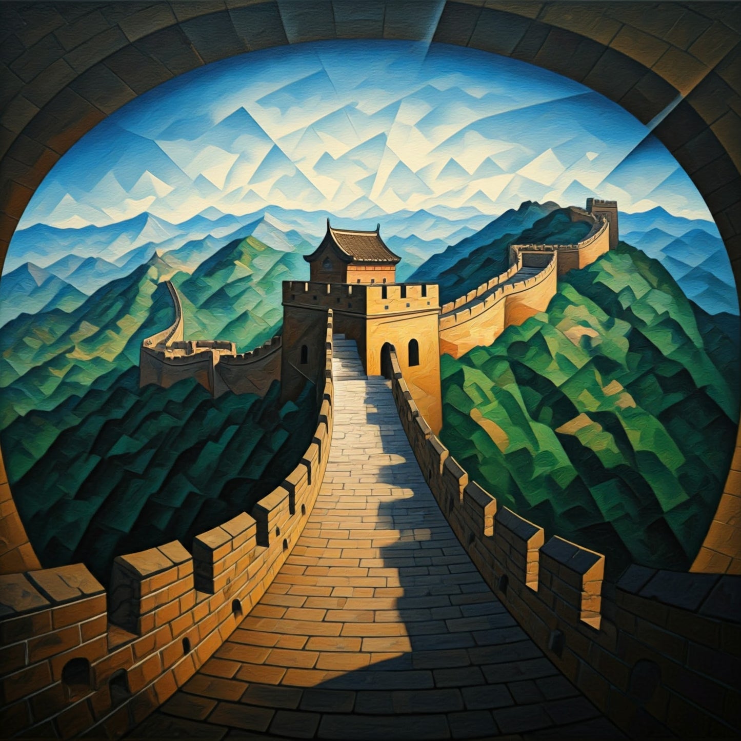 Great Wall of China Painting Collection 11 Image Bundle