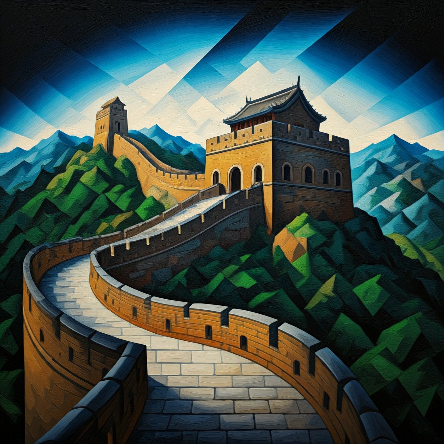 Great Wall of China Painting Collection 11 Image Bundle