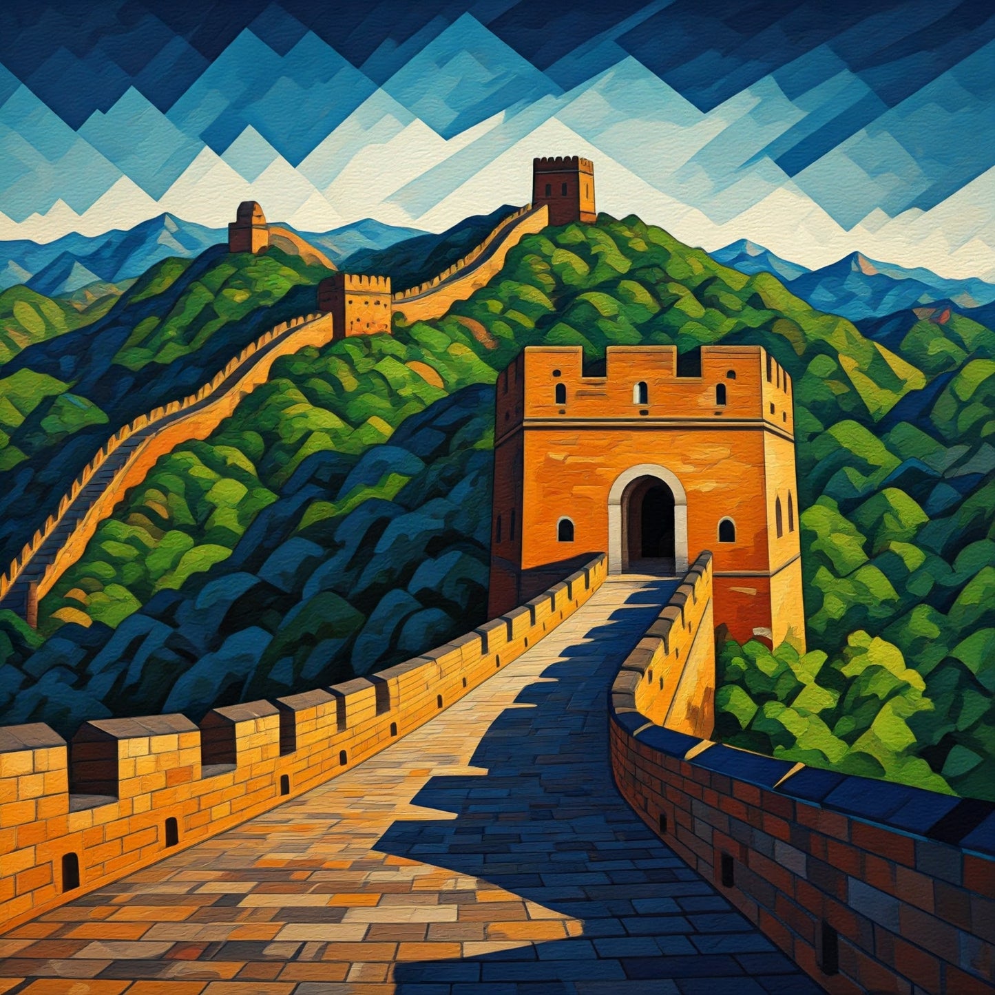 Great Wall of China Painting Collection 11 Image Bundle