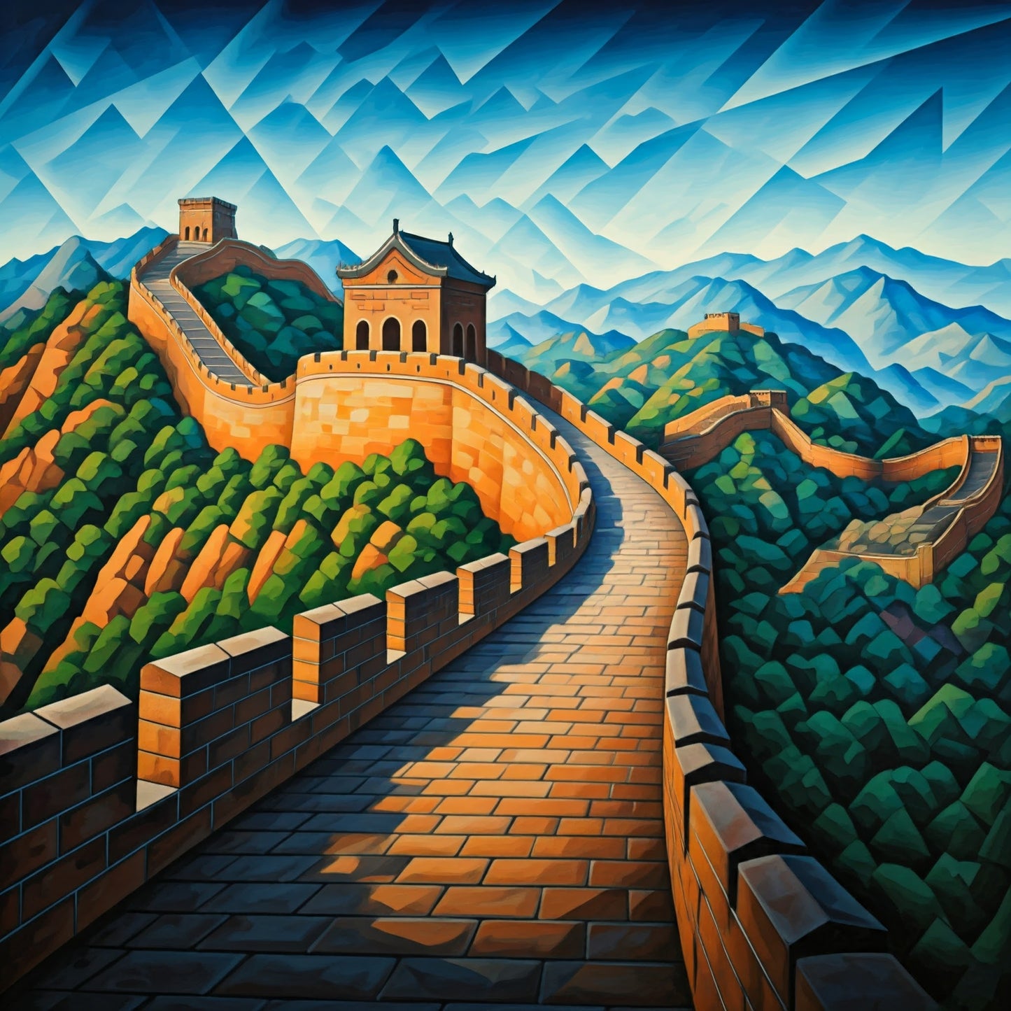 Great Wall of China Painting Collection 11 Image Bundle