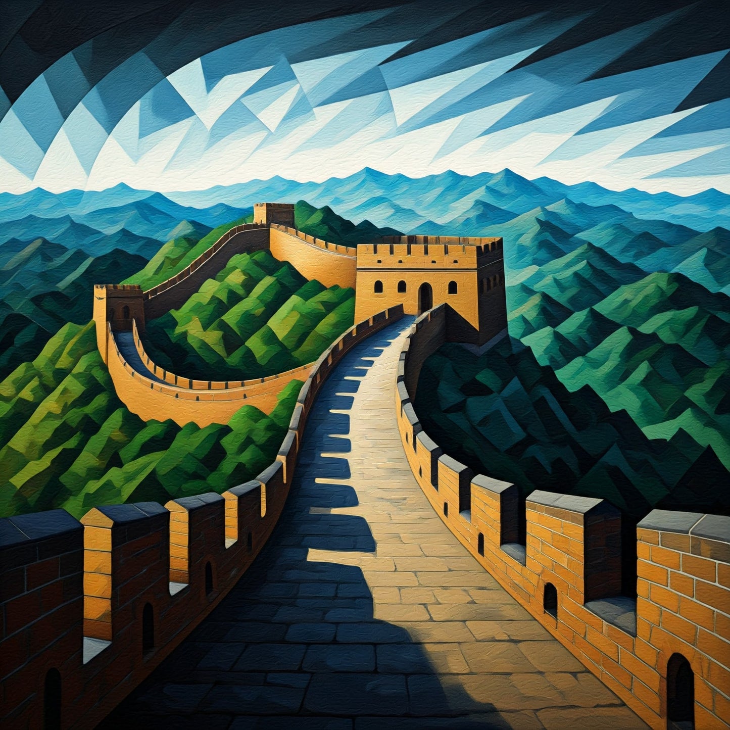 Great Wall of China Painting Collection 11 Image Bundle