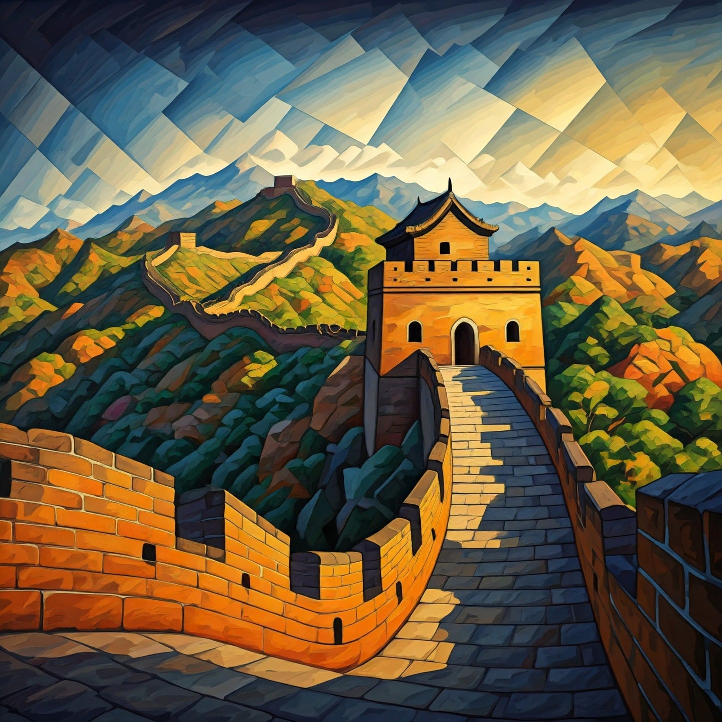 Great Wall of China Painting Collection 11 Image Bundle