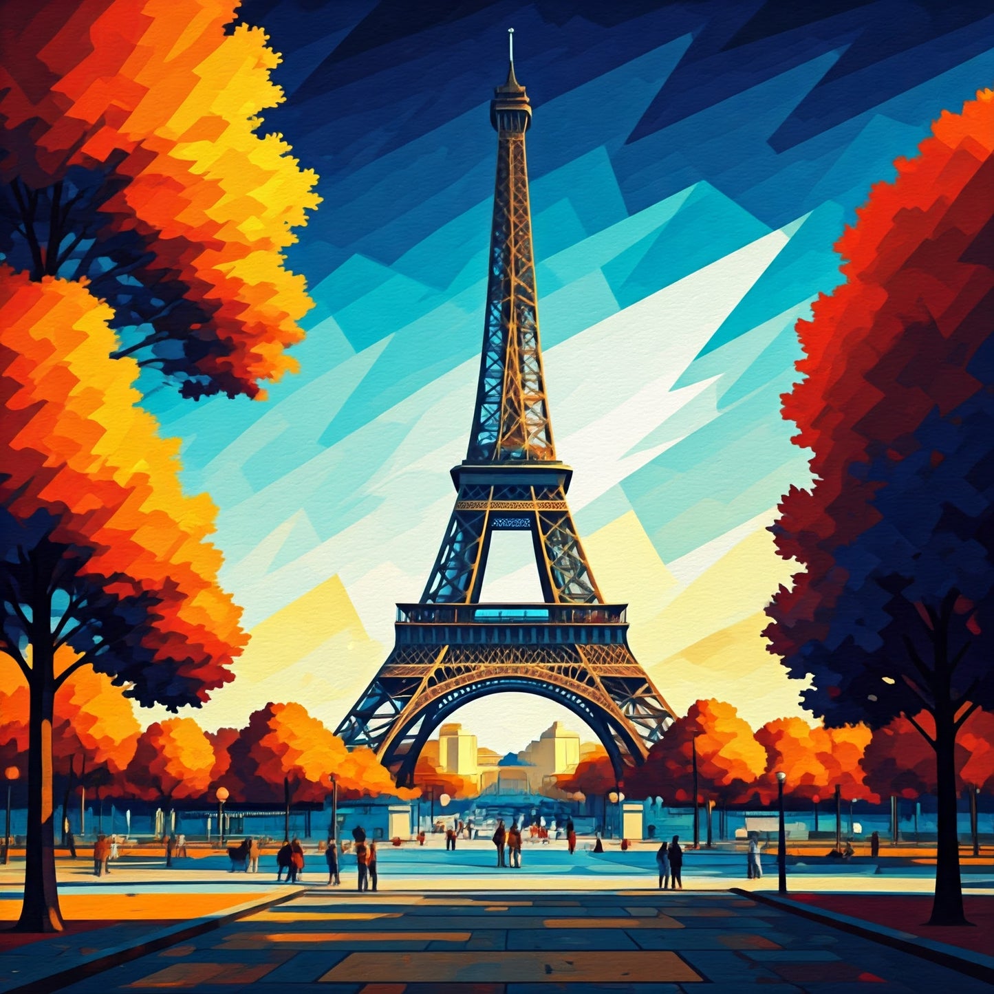 Eiffel Tower Painting Collection 16 Image Bundle