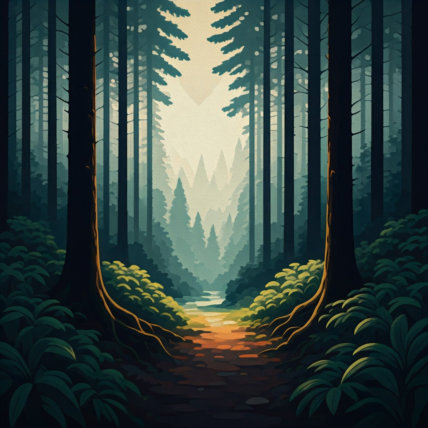 Forest Painting Collection 9 Image Bundle