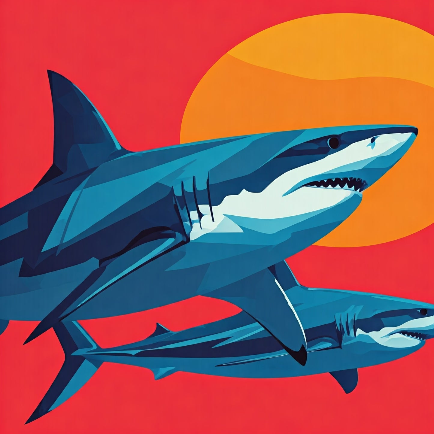 Shark Painting Collection 16 Image Bundle