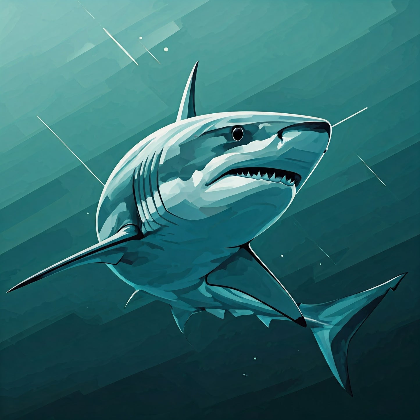 Shark Painting Collection 16 Image Bundle