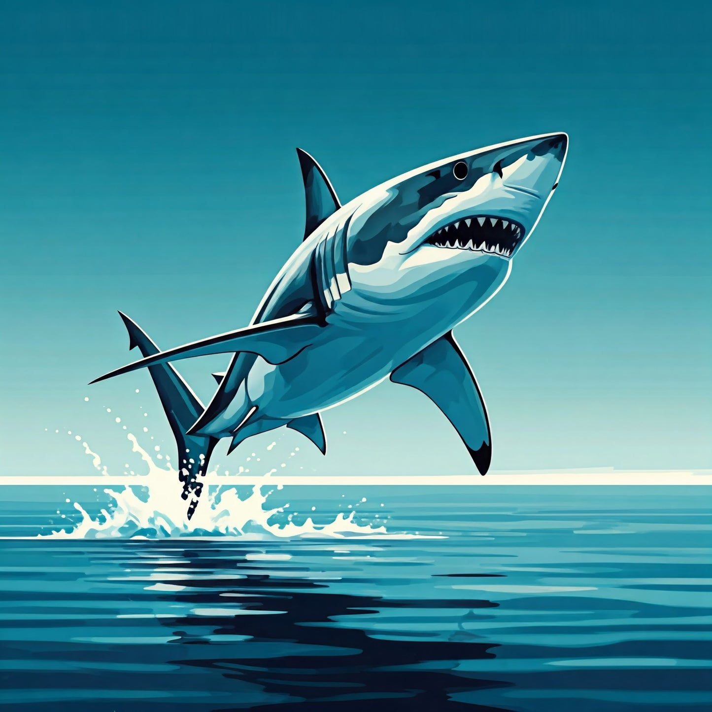 Shark Painting Collection 16 Image Bundle