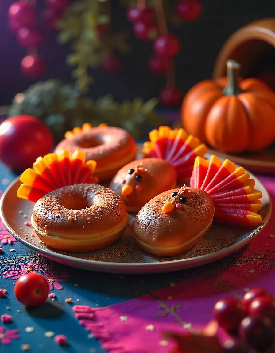 Thanksgiving donuts collection of 12