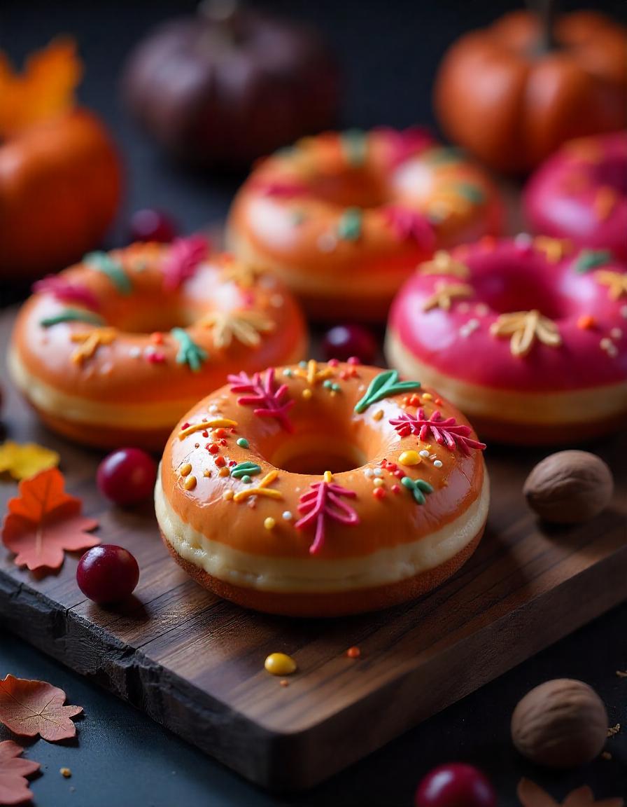 Thanksgiving donuts collection of 12