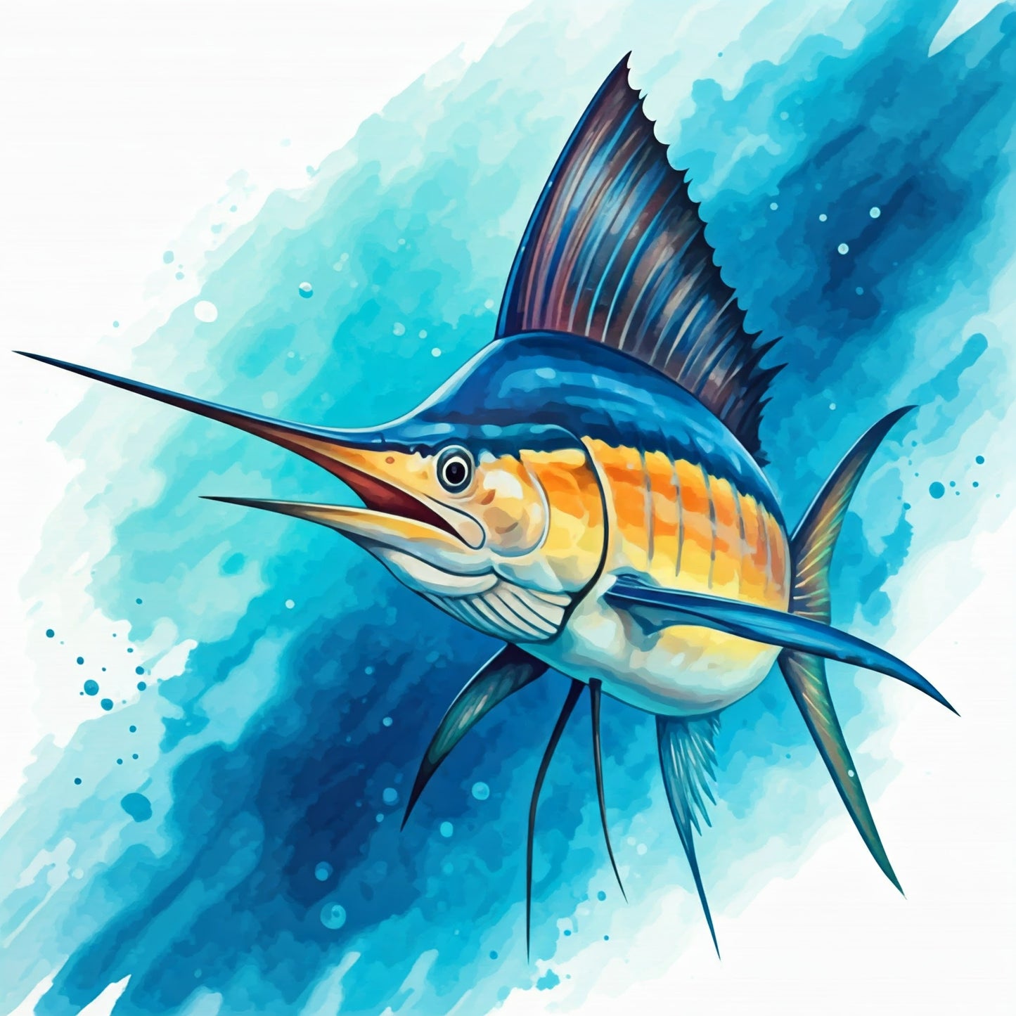 Swordfish Painting Collection 9 Image Bundle