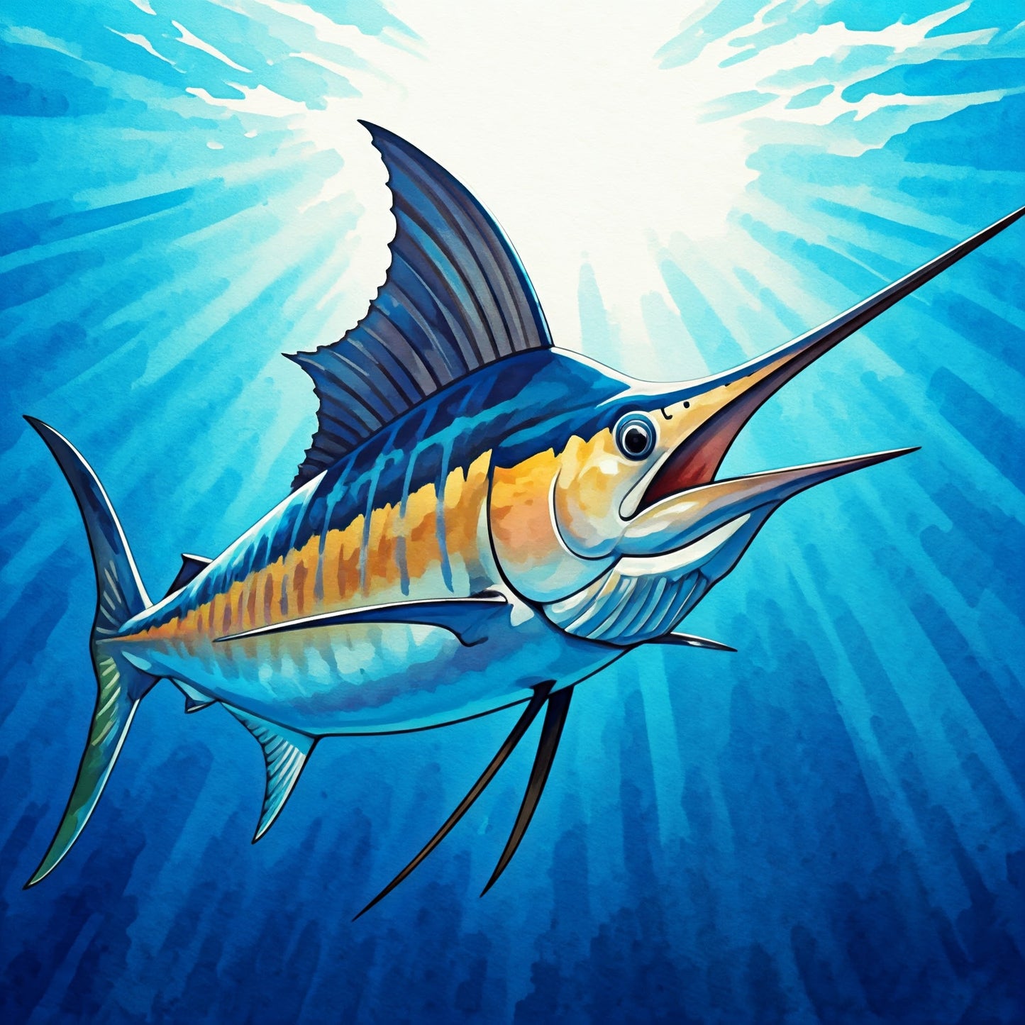 Swordfish Painting Collection 9 Image Bundle