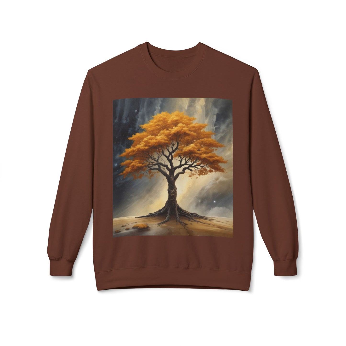 Autumn Tree Sweatshirt, Cozy Fall Apparel, Unisex Crewneck, Nature Lover Gift, Thanksgiving Outfit, Artistic Fleece Sweatshirt