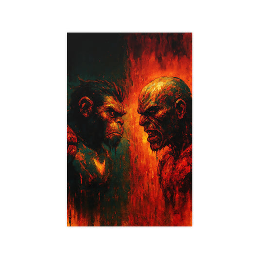 Xavier vs. Malovar — Cinematic Matte Art Poster | Agent Quacks Series