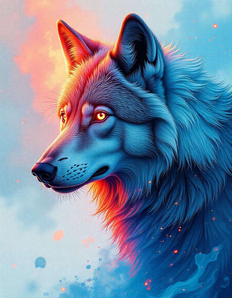 FIRE and ICE Wolf Pack of 15