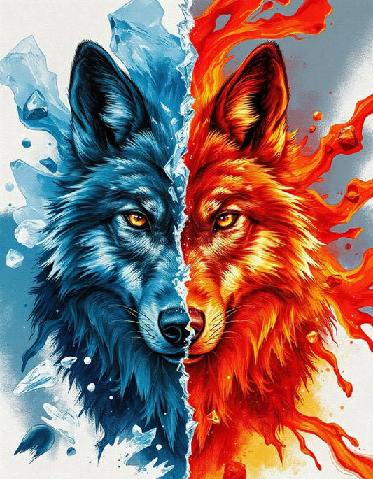 FIRE and ICE Wolf Pack of 15