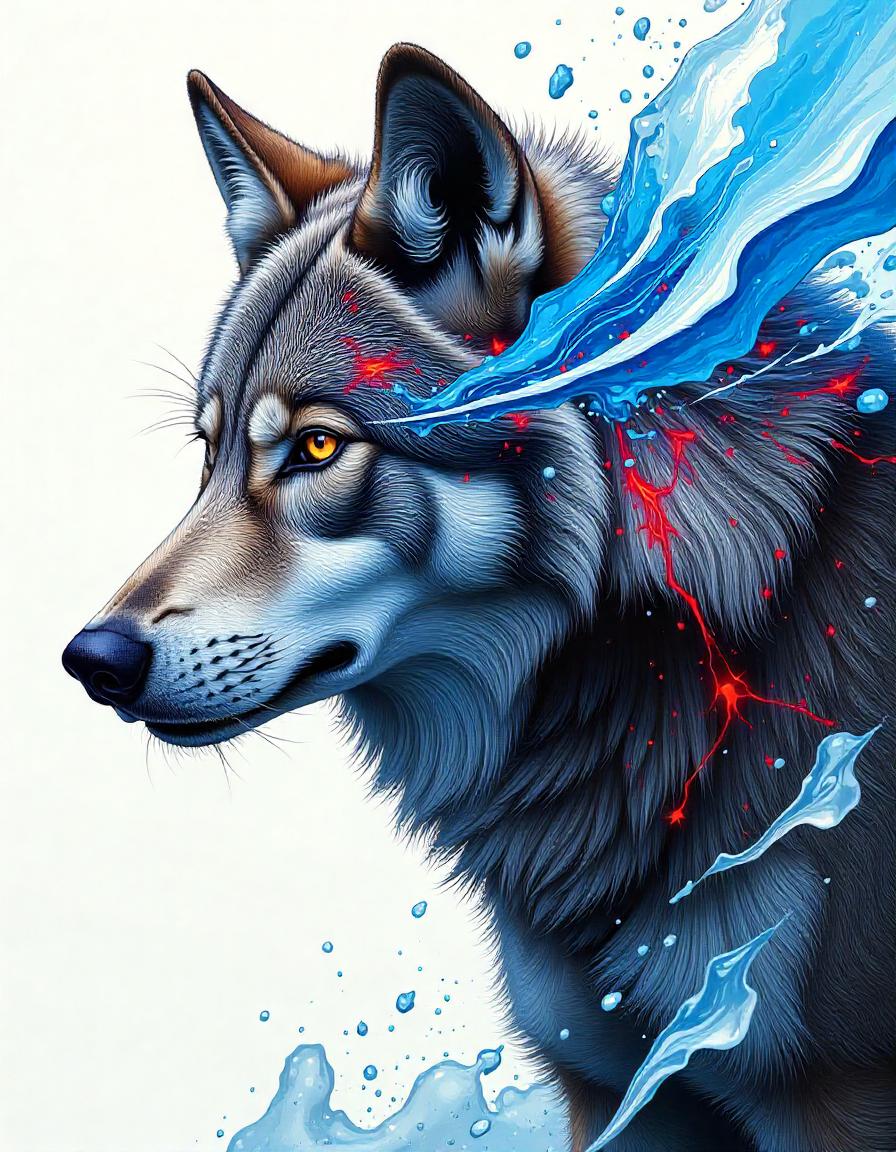 FIRE and ICE Wolf Pack of 15