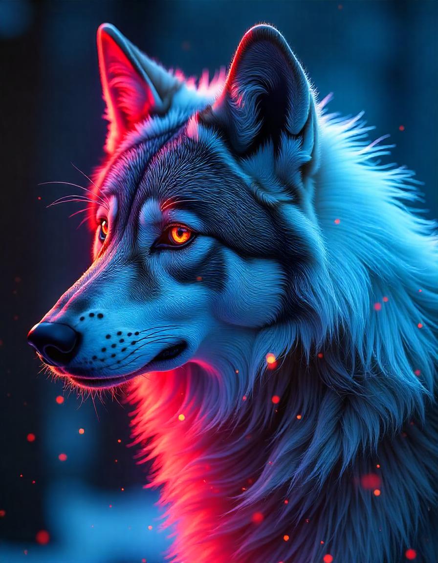 Fire and ice Wolf collection of 16