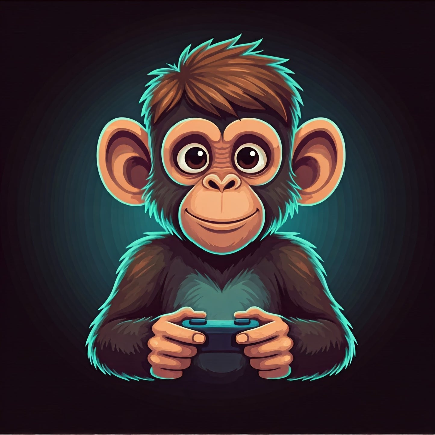 Gamer Monkey Cartoon Art Collection 17 Image Bundle