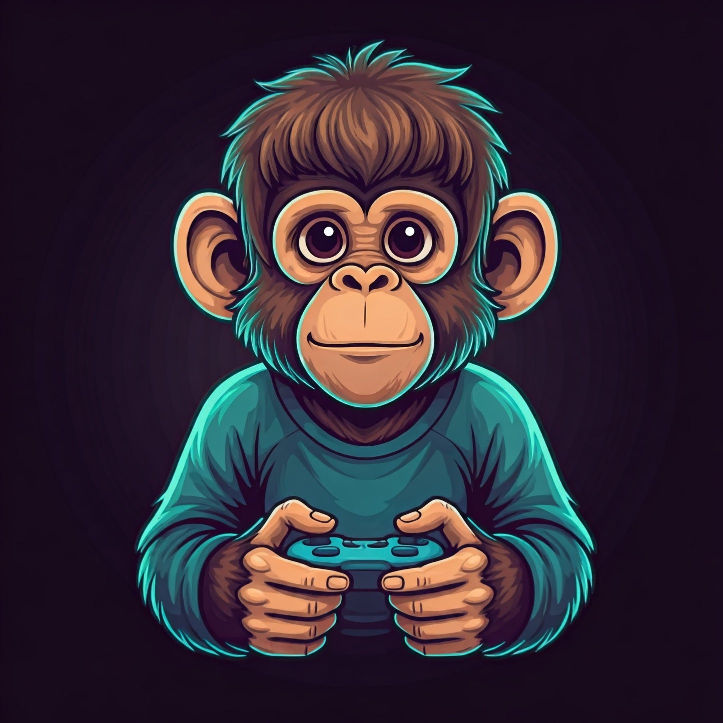 Gamer Monkey Cartoon Art Collection 17 Image Bundle