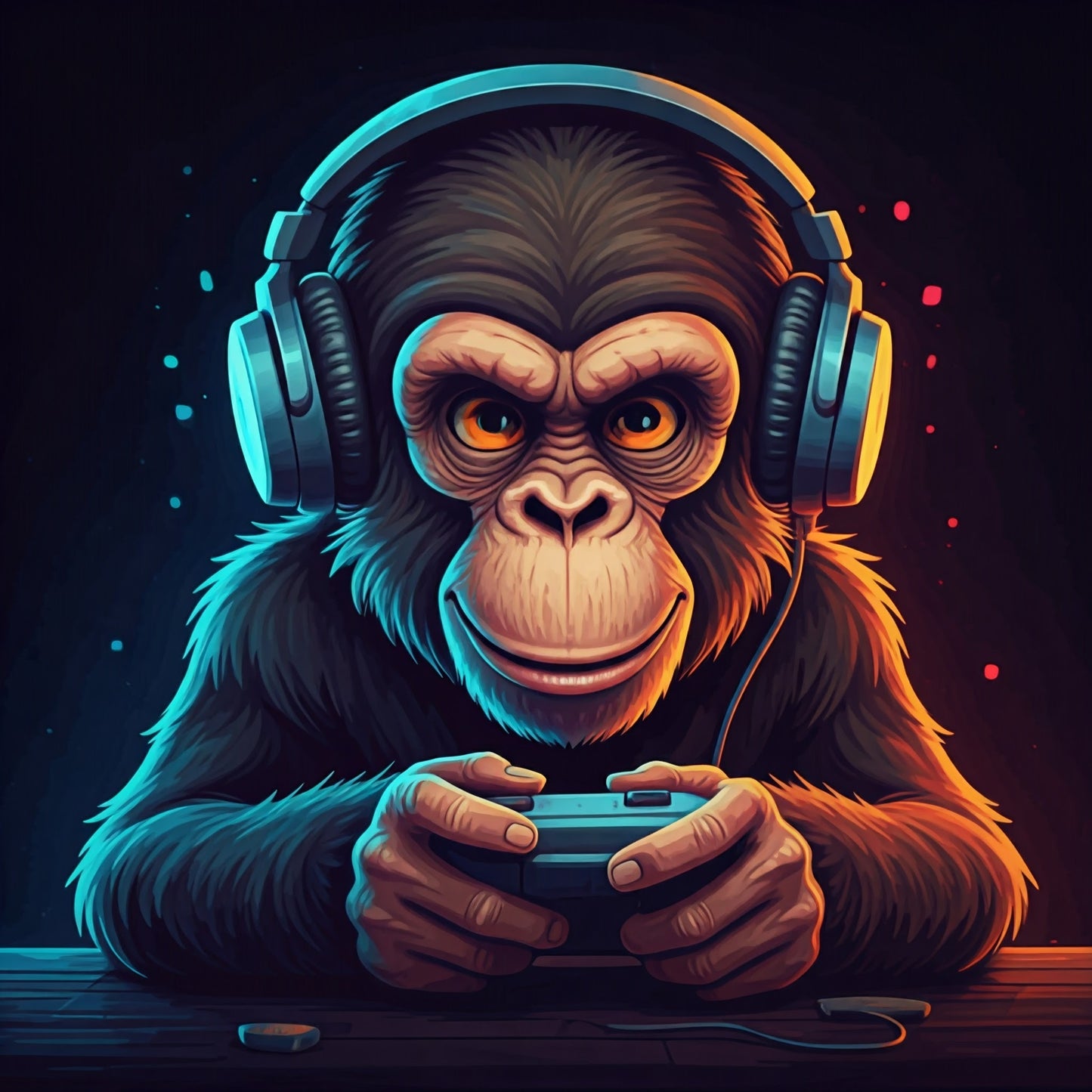 Gamer Monkey Cartoon Art Collection 17 Image Bundle